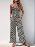 Ethnic Print Bandeau Romper