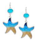 ( Y347 )  SAND AND OCEAN INSPIRED EARRING - STARFISH