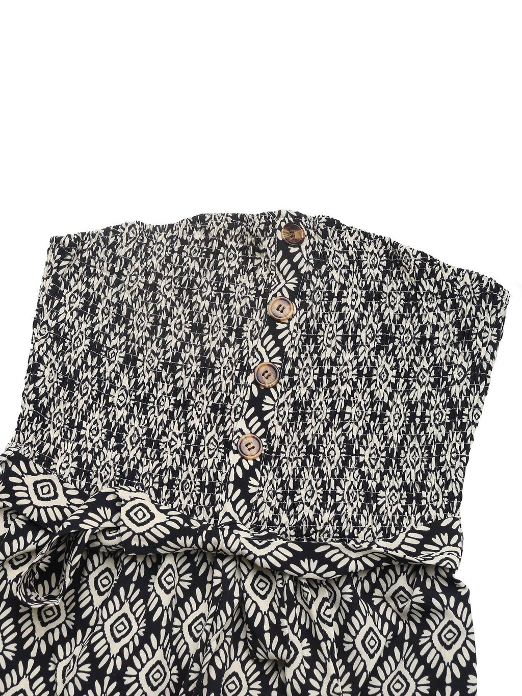 Ethnic Print Bandeau Romper