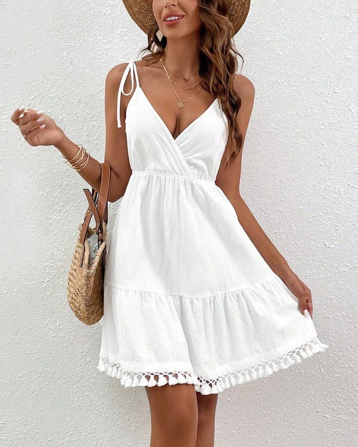 Rustic Sexy Deep V Backless Dress