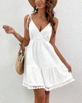 Rustic Sexy Deep V Backless Dress