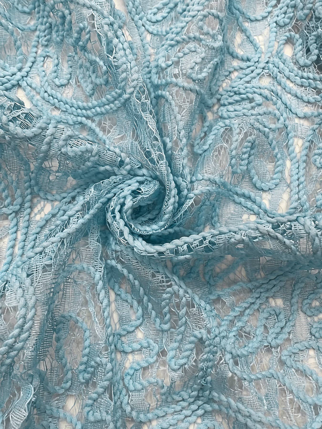 Women's Blue Openwork Floral Lace Crop Jacket – Lightweight Boho Bomber Cover Up