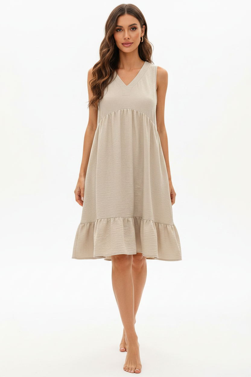 Casual V-Neck Dress