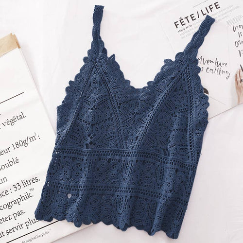 Bohemia Crochet Lace v-neck tank top