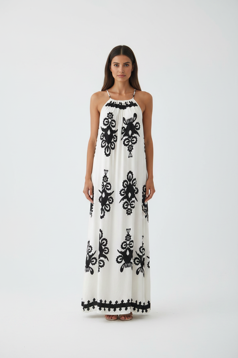 Halter Neck Maxi Dress